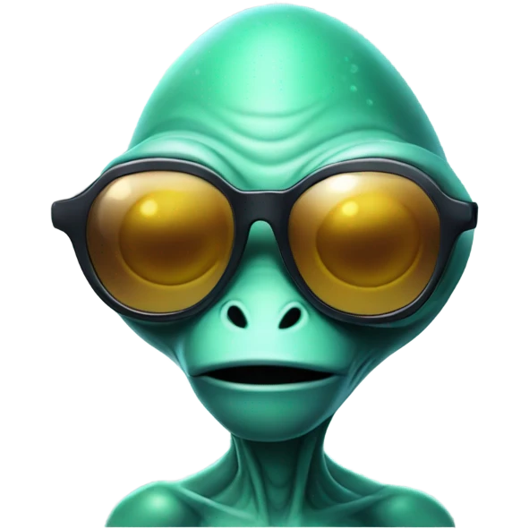 Alien with sunglasses emoji