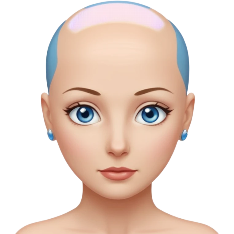 정말 예쁜 미인인데 대머리인 emoji