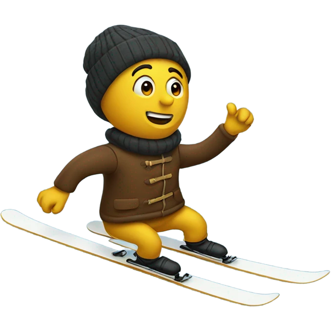 Mr. Peanut skiing  emoji