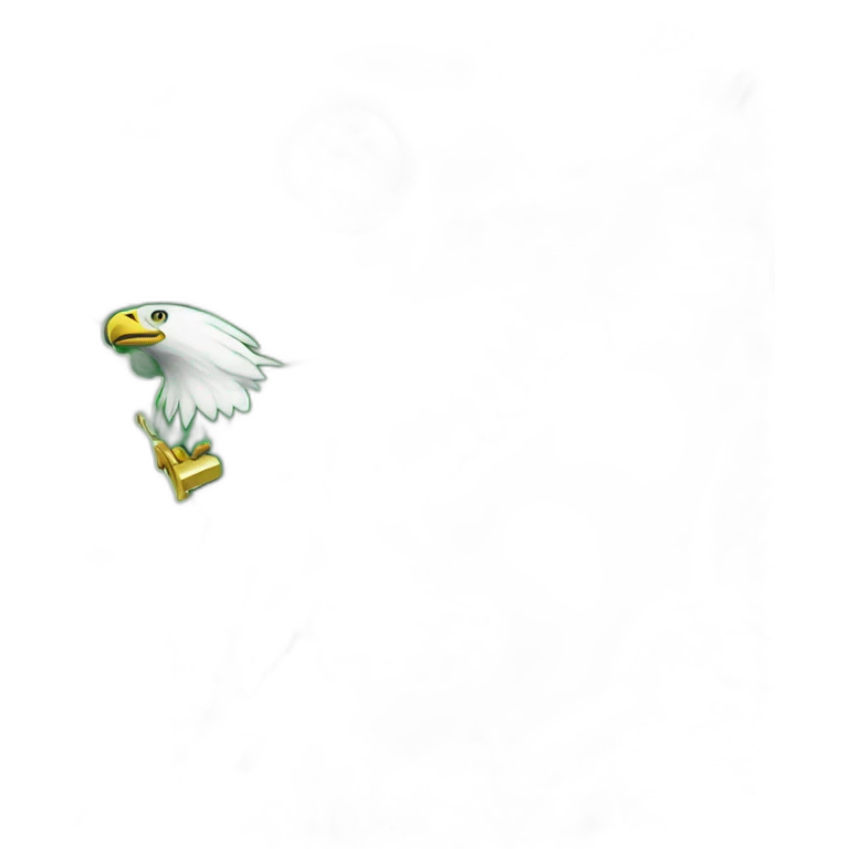 green eagle with money emoji