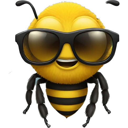 bee with sunglasses emoji
