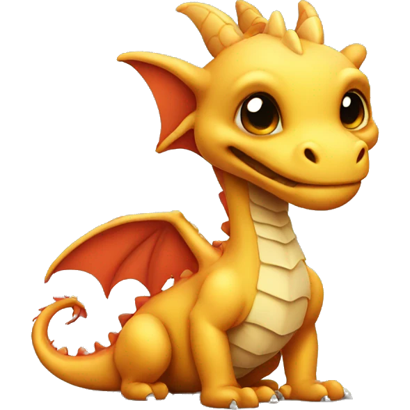 cute low detail dragon emoji