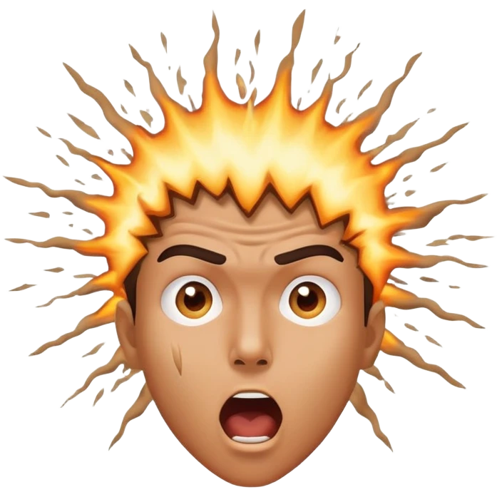head exploding with amazement, mind blown emoji