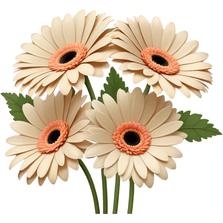 light beige Gerbera flowers  emoji