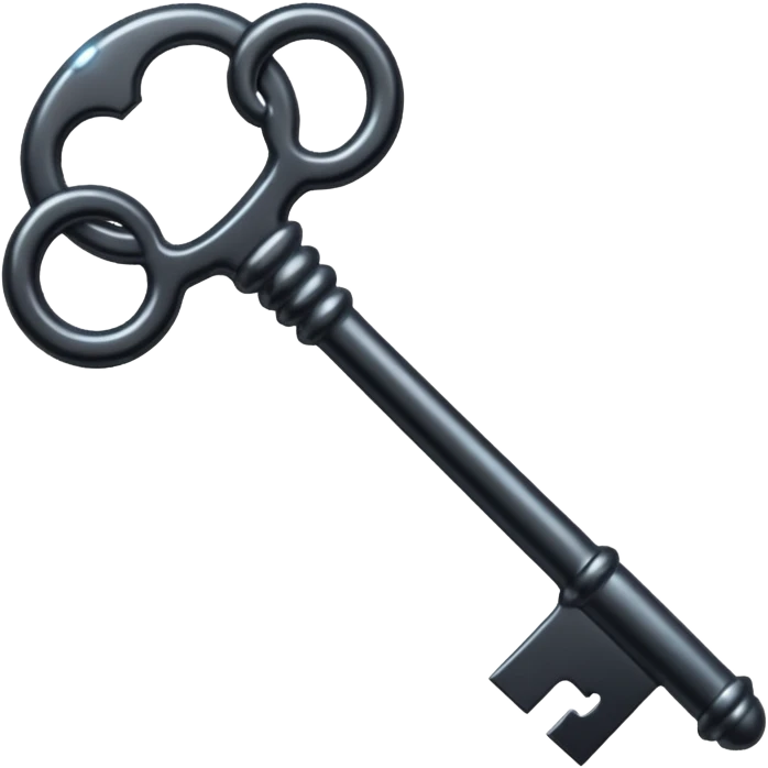 iOS emoji, minimal dark key, flat, fantasy item emoji