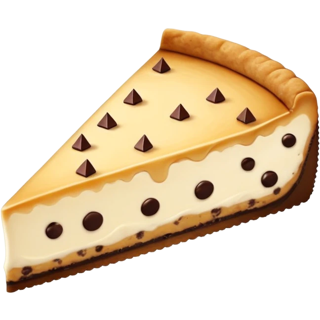 Cheesecake with cookie dough slice  emoji