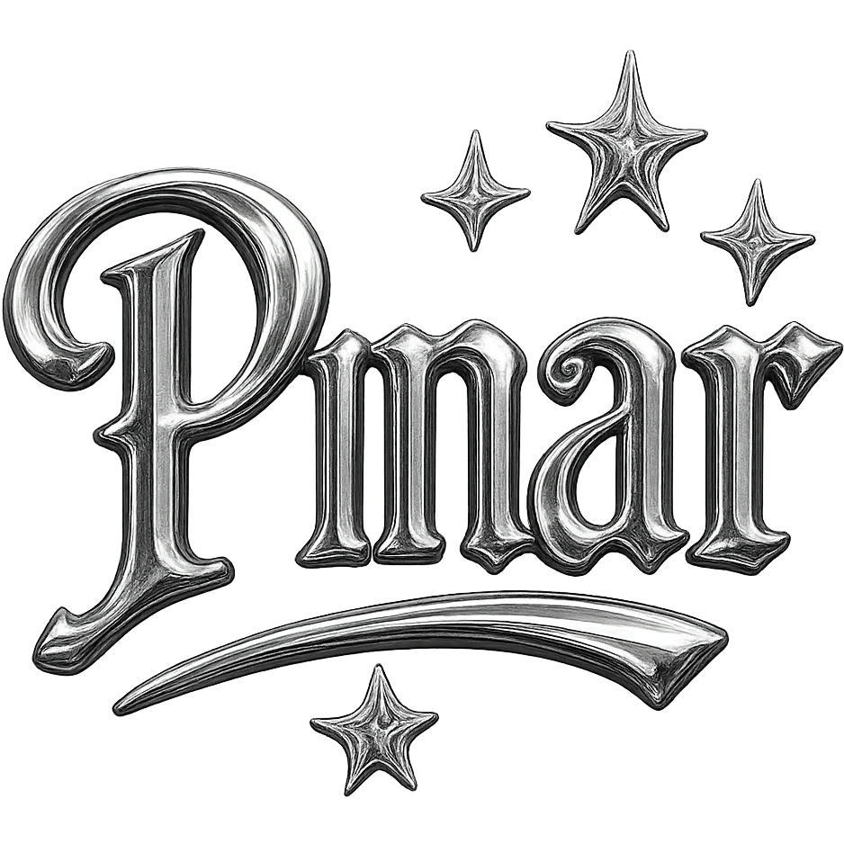 Write "Pınar" in this style, try majesty fonts. Add two or three stars around it so that it looks like this but it has a hand-drawn shape. emoji