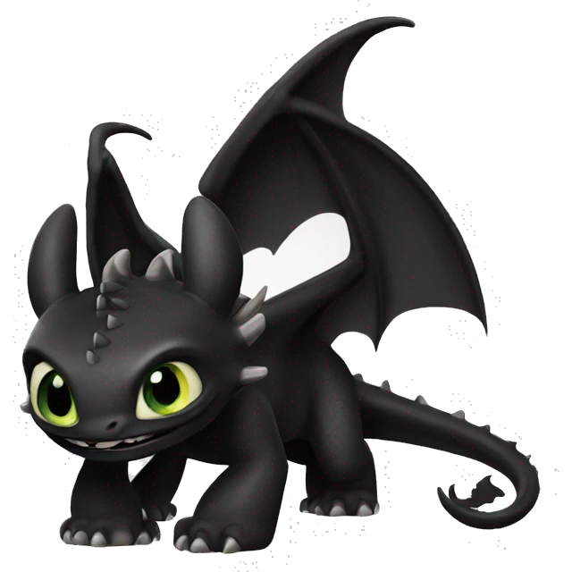 Toothless from How To Train Your Dragon emoji
