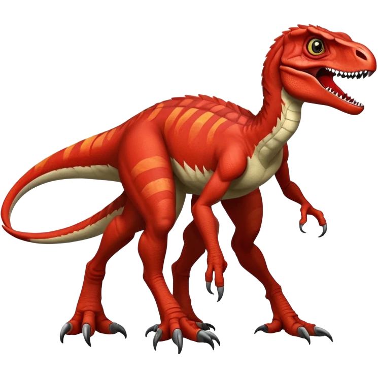 Red velociraptor emoji