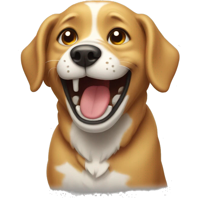 laughing dog emoji