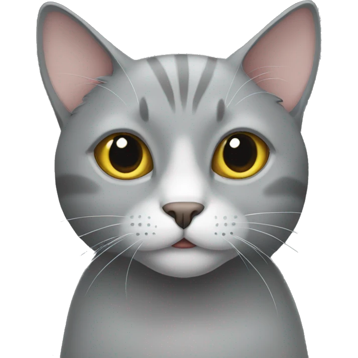 Grey cat emoji
