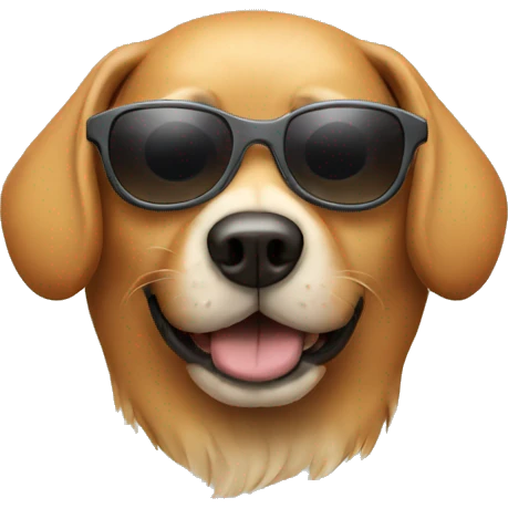 Dog wearing sunglasses  emoji