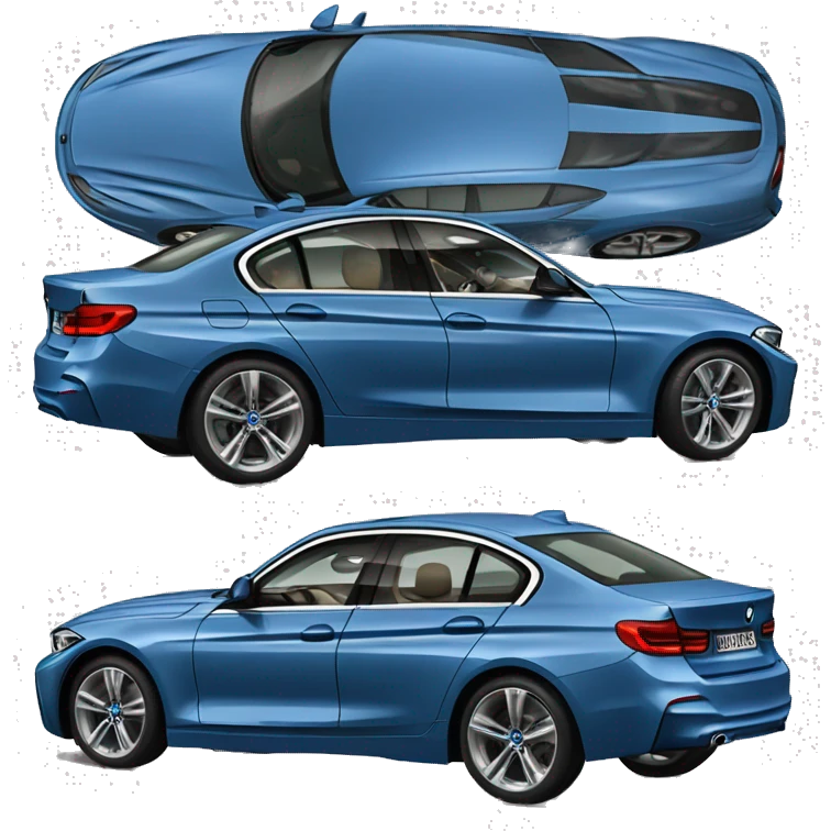 BMW 330i blue  emoji