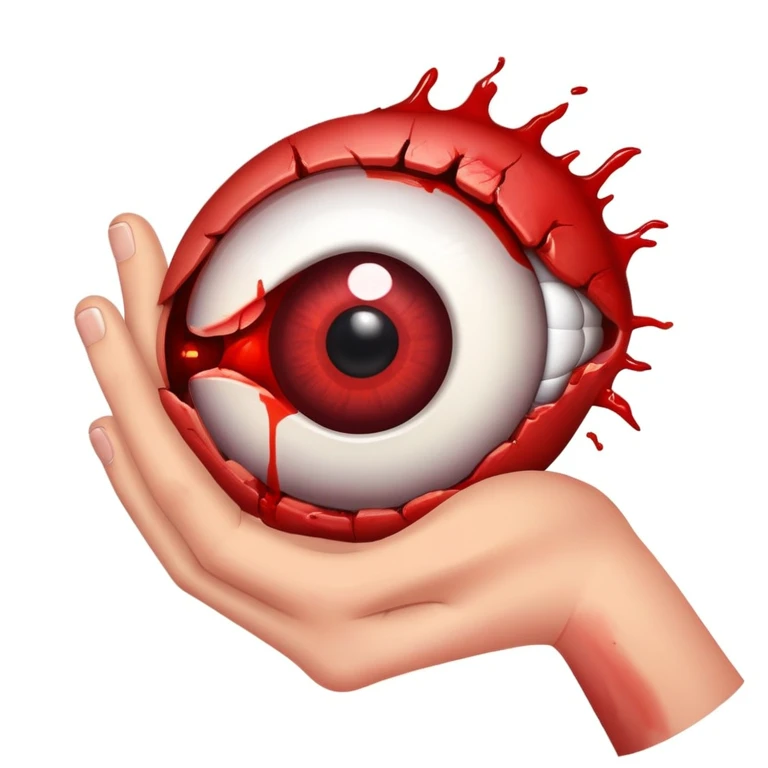 Fingers tearing eyeball out emoji