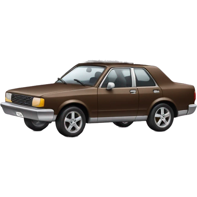 Car with 5 wheels and a chocolate bar emoji