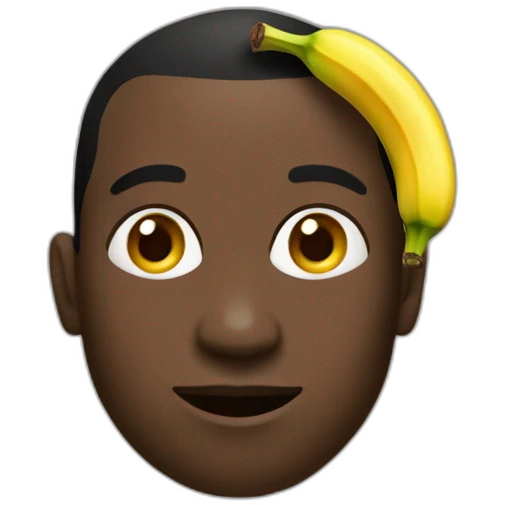 Africain avec un banane emoji