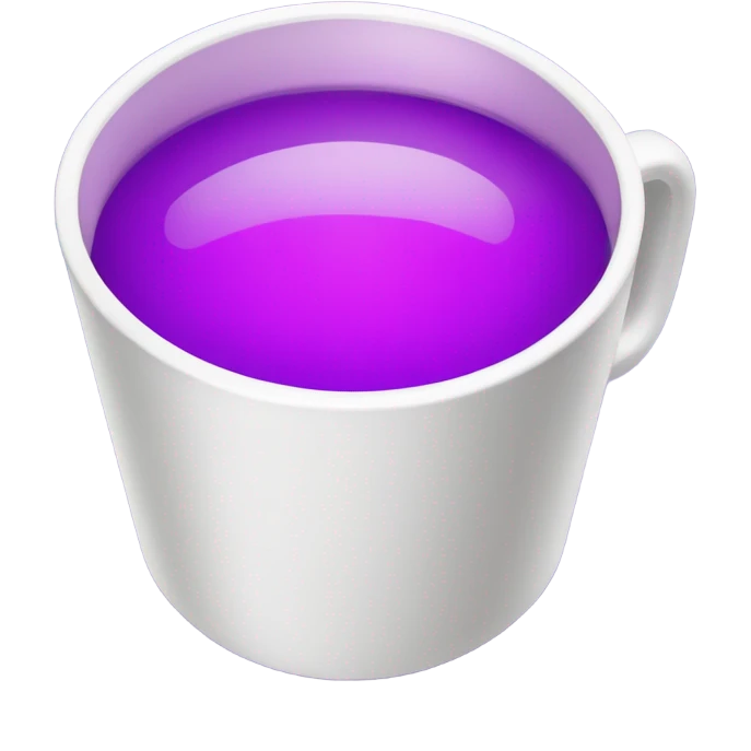 double white cup with purple drink emoji