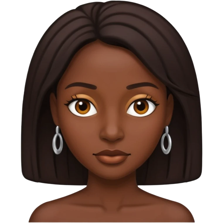 dark skin women face emoji