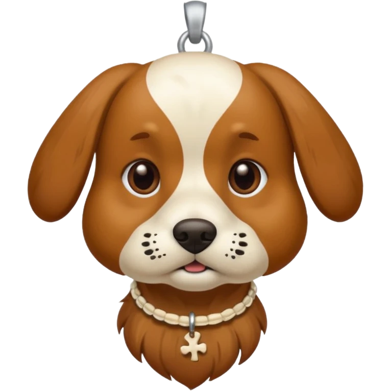 dog with bone necklace emoji