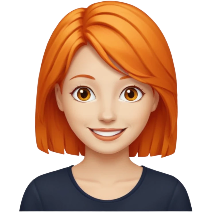 Orange hair woman emoji