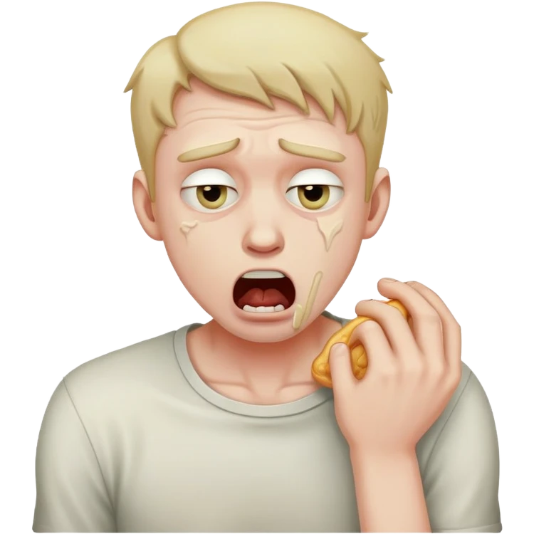 Man choking himself emoji