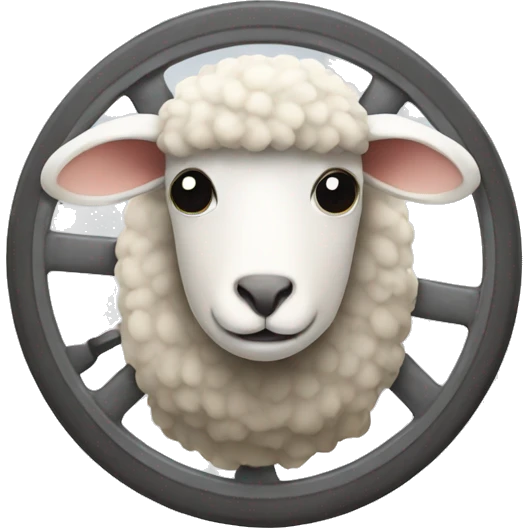 sheep in a wheel emoji