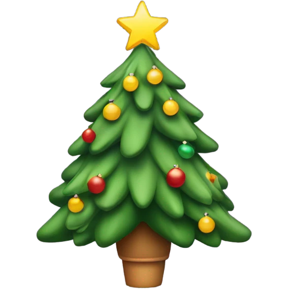Christmas tree with a star on top emoji