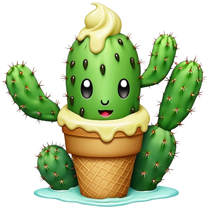 Ice cream cactus  emoji