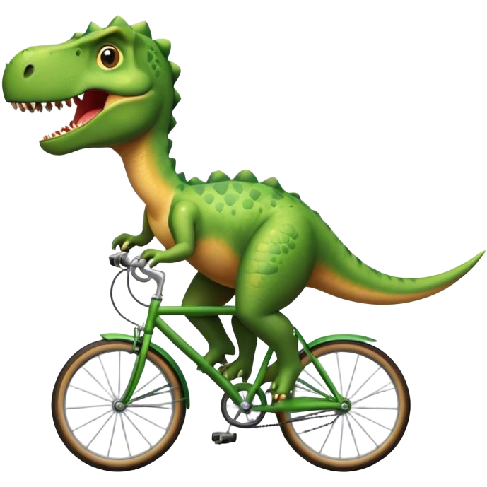 Dinosaure sur vélo emoji