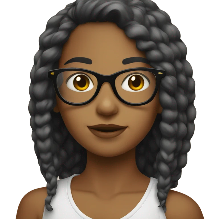 Girl with COOL glasses emoji