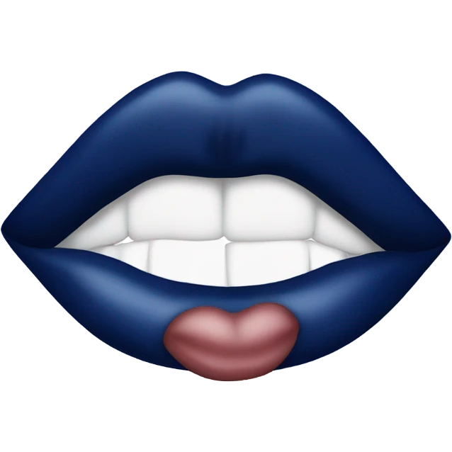 Navy blue lips emoji
