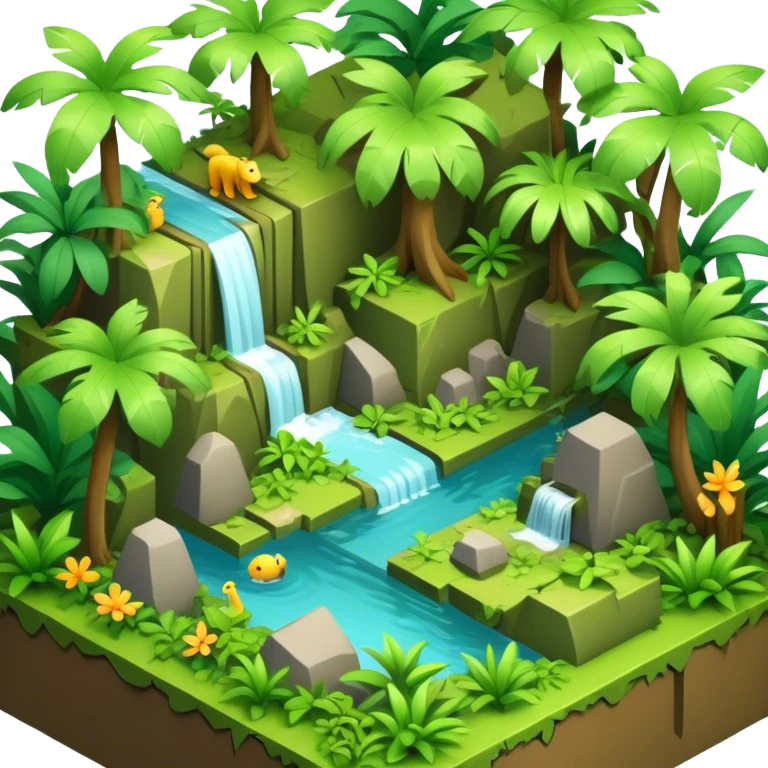 3d-isometric-dense jungle  emoji