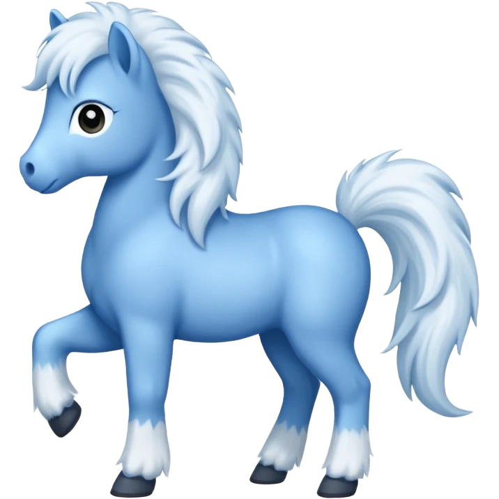 Blue pony emoji
