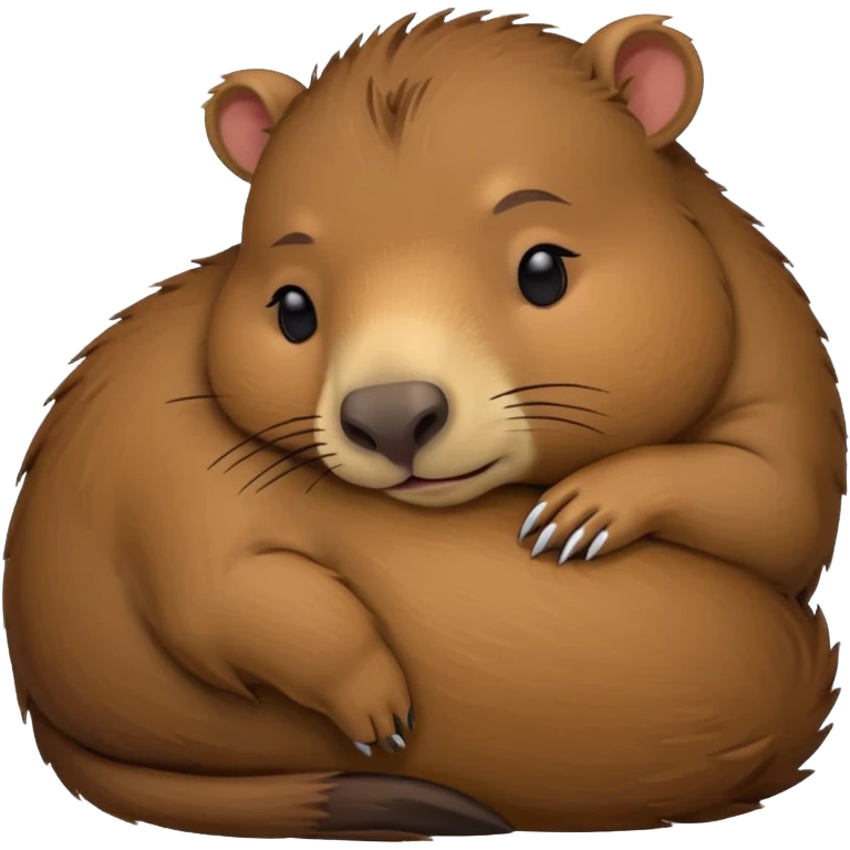 capybara emoji, apple style, sleeping emoji