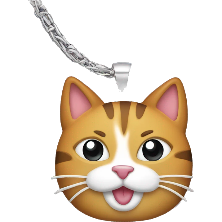 Cat shaped necklace emoji