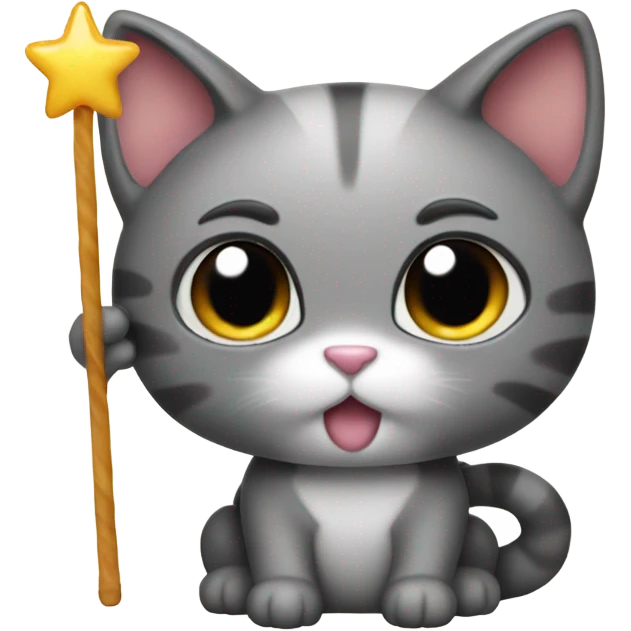 A squishie cat with a magic wand emoji