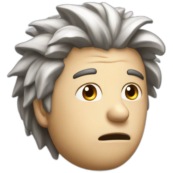 tête de hérisson triste emoji