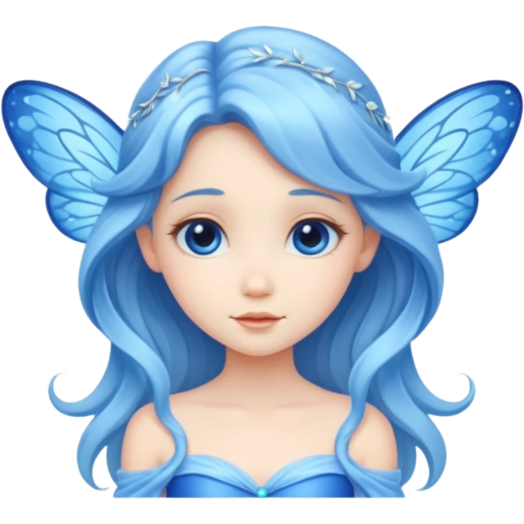 Cute blue fairy emoji