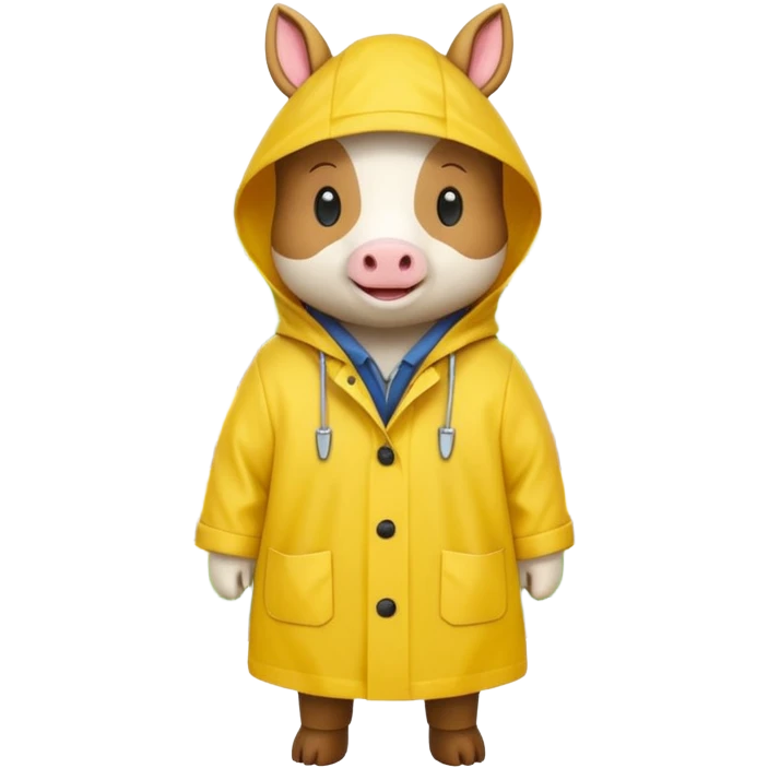 Raincoat Farm Animal emoji