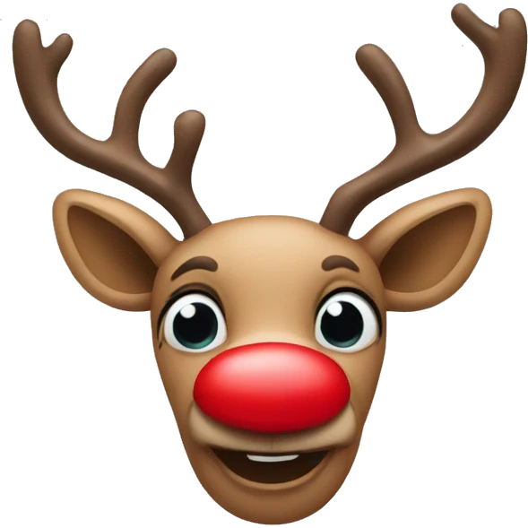 Red nose reindeer emoji