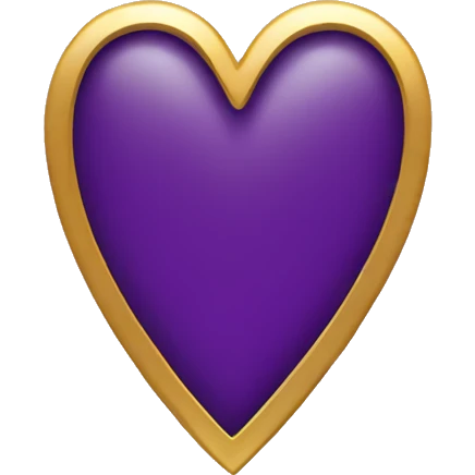Half gold half Purple Heart  emoji