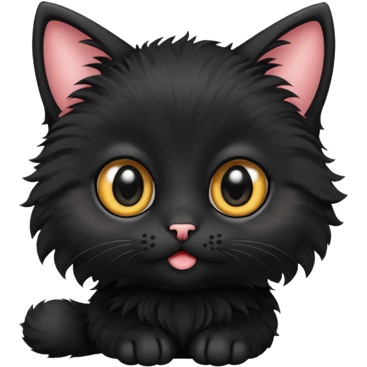 Un  gatito negro chiquito  emoji