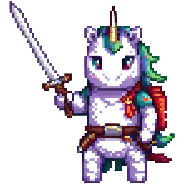 unicorn wielding a katana emoji