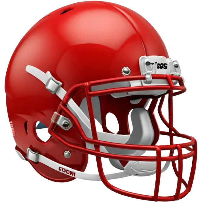 in a shade of red college football helmets emoji