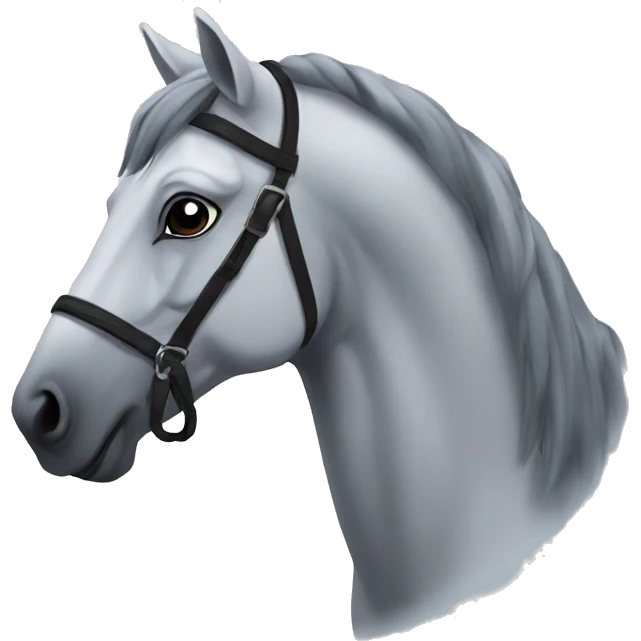 Grey horse fog emoji