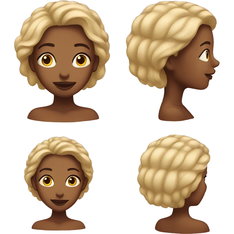 Woman with chin hair emoji