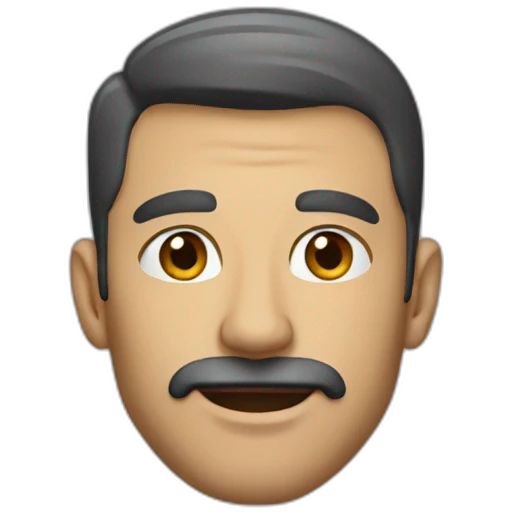 Man with very sharp jawline emoji