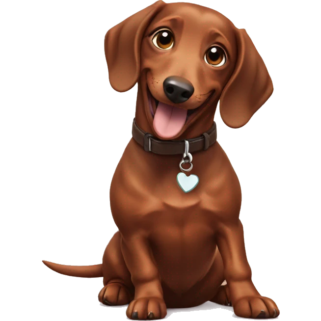 happy moments with dachshund emoji