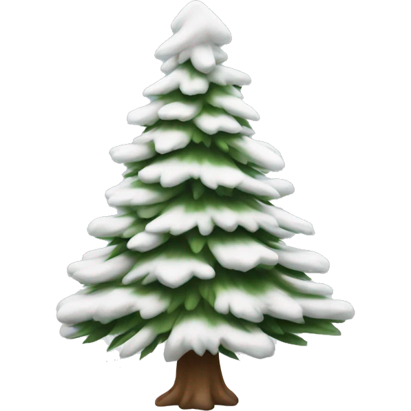  actual white fir christmas tree isolated.  emoji