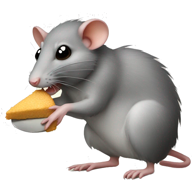 Rat eating chicken  emoji